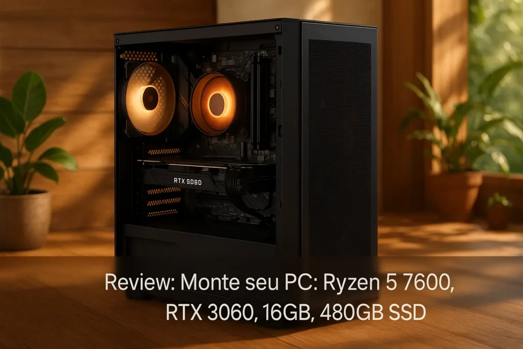 Monte seu PC: Ryzen 5 7600, RTX 3060, 16GB, 480GB SSD