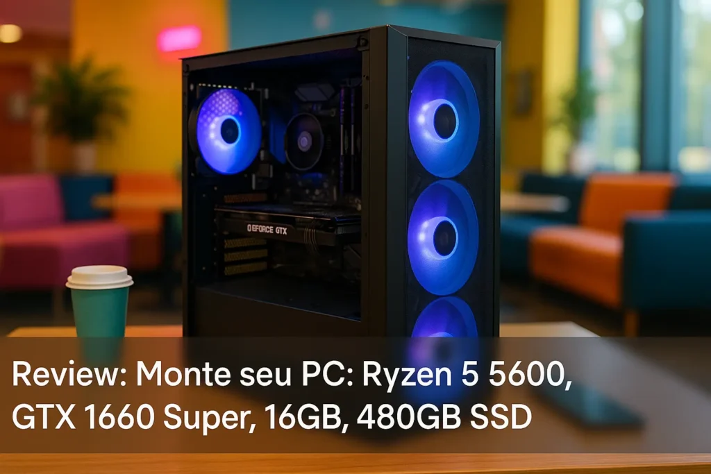 Monte seu PC: Ryzen 5 5600, GTX 1660 Super, 16GB, 480GB SSD