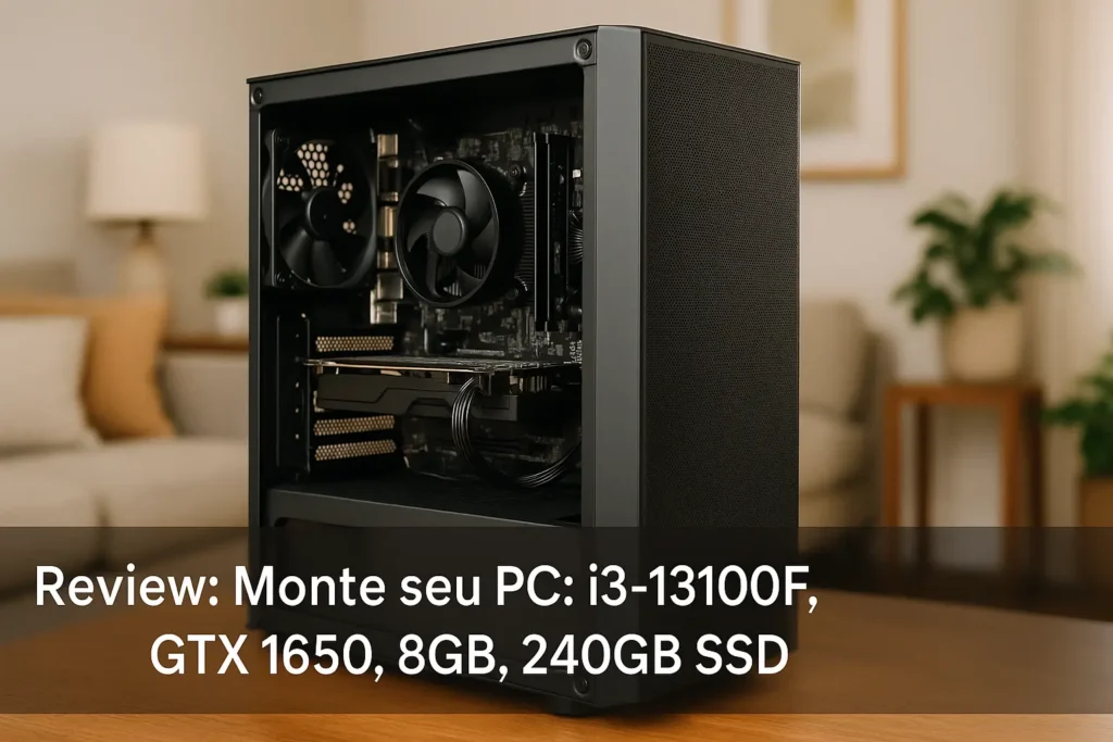 Monte seu PC: i3-13100F, GTX 1650, 8GB, 240GB SSD