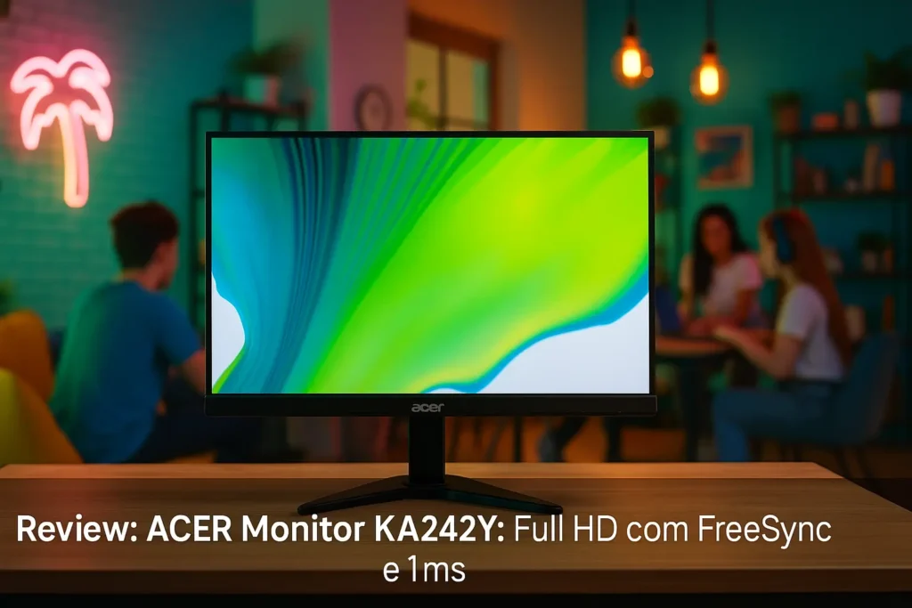 ACER Monitor KA242Y: Full HD com FreeSync e 1ms