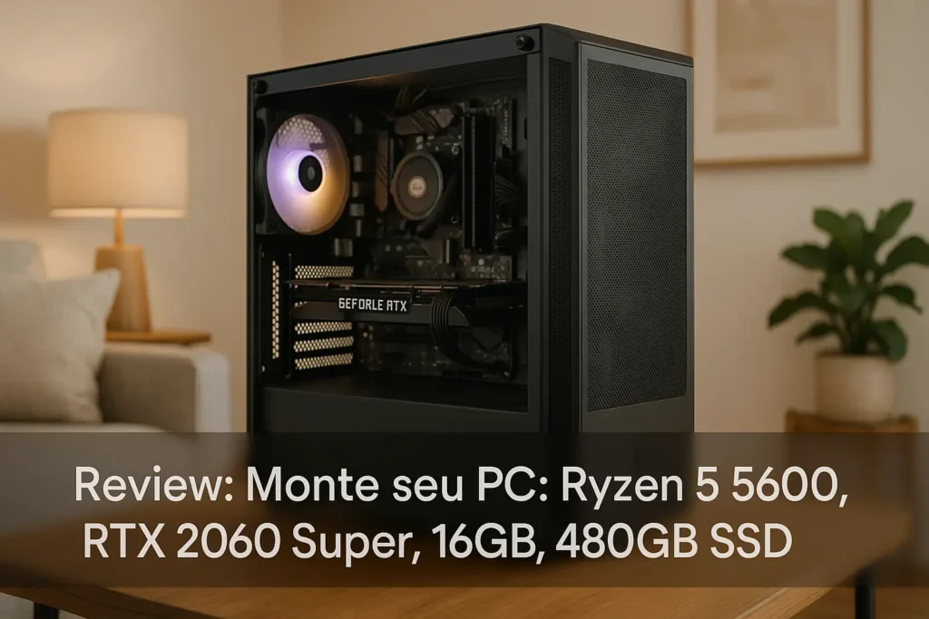 Monte seu PC: Ryzen 5 5600, RTX 2060 Super, 16GB, 480GB SSD