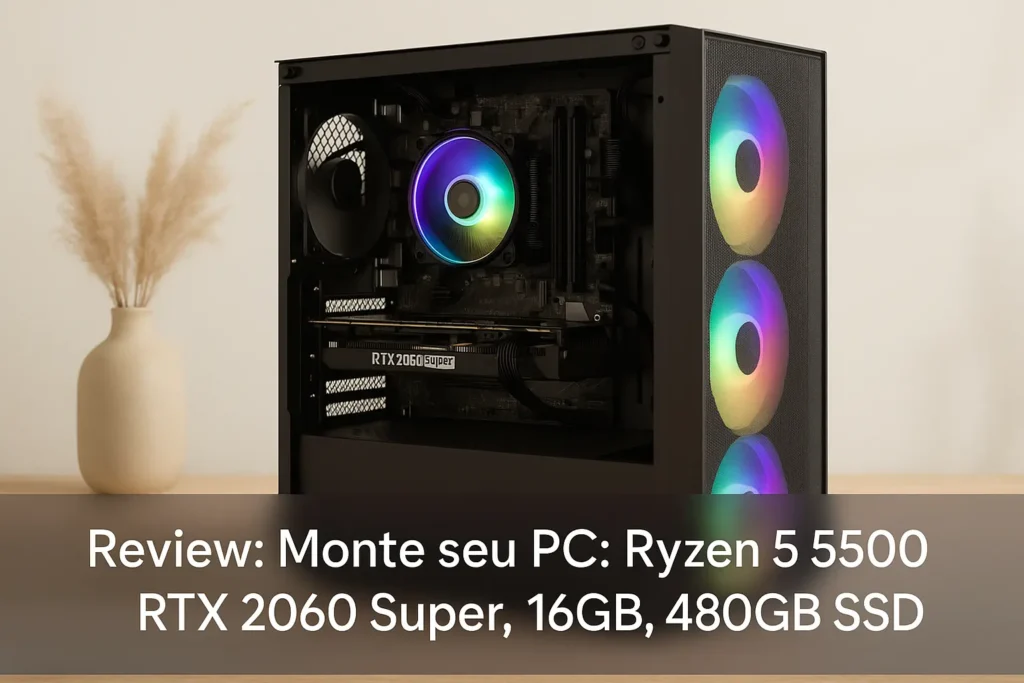 Monte seu PC: Ryzen 5 5500, RTX 2060 Super, 16GB, 480GB SSD