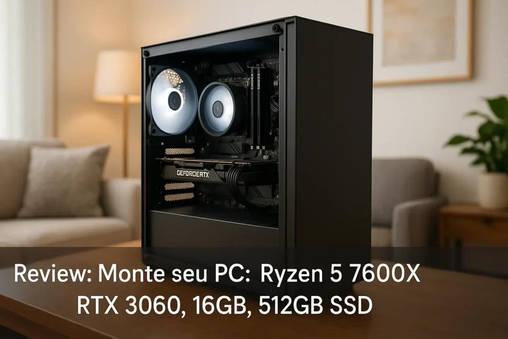Monte seu PC: Ryzen 5 7600X, RTX 3060, 16GB, 512GB SSD