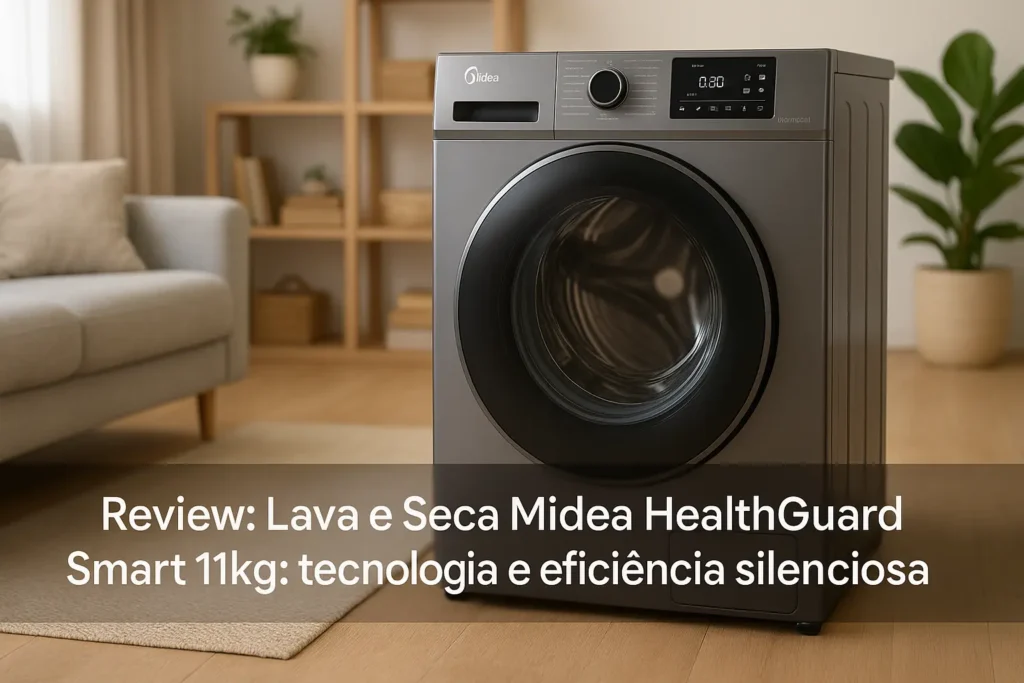 Lava e Seca Midea HealthGuard Smart 11kg: tecnologia e eficiência silenciosa