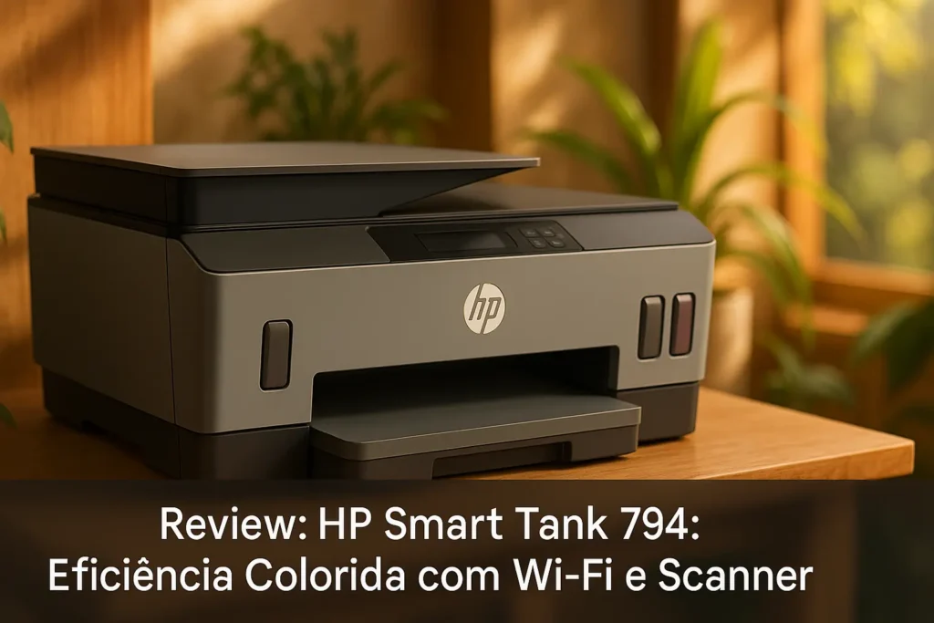 HP Smart Tank 794: Eficiência Colorida com Wi-Fi e Scanner