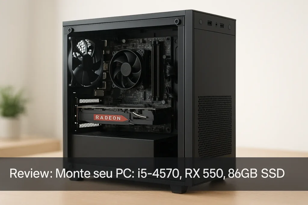 Monte seu PC: i5-4570, RX 550, 8GB, 256GB SSD