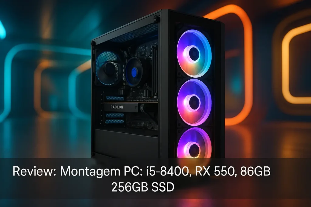 Monte seu PC: i5-8400, RX 550, 8GB, 256GB SSD