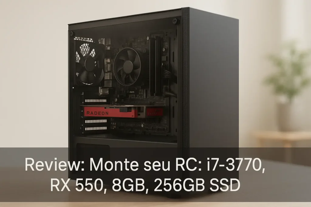 Monte seu PC: i7-3770, RX 550, 8GB, 256GB SSD