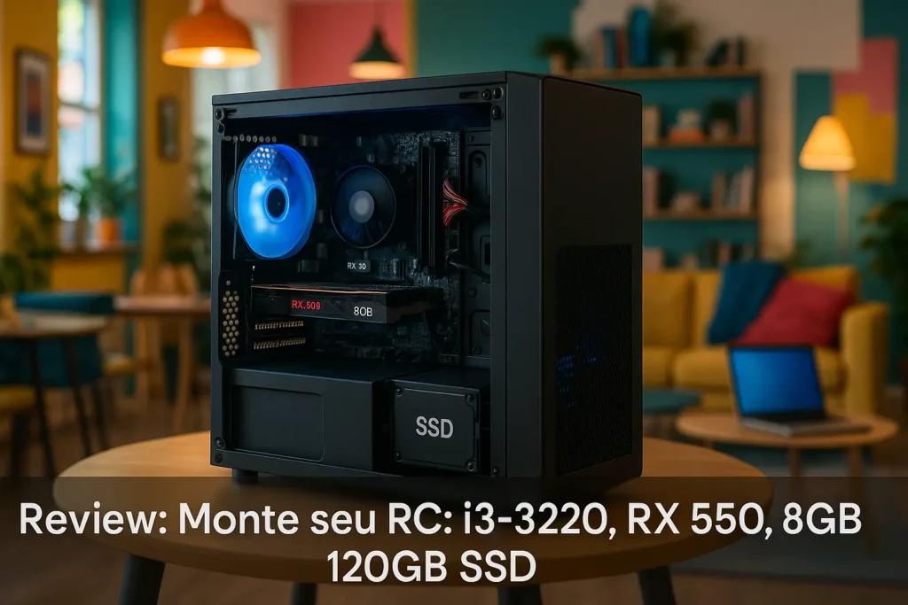 Monte seu PC: i3-3220, RX 550, 8GB, 120GB SSD