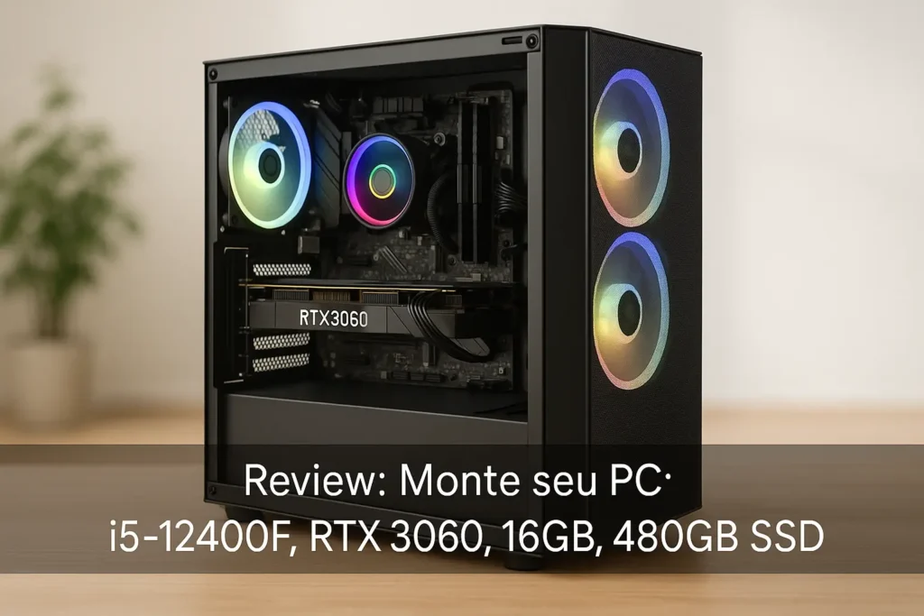 Monte seu PC: i5-12400F, RTX 3060, 16GB, 480GB SSD