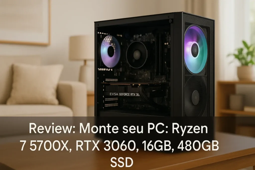 Monte seu PC: Ryzen 7 5700X, RTX 3060, 16GB, 480GB SSD