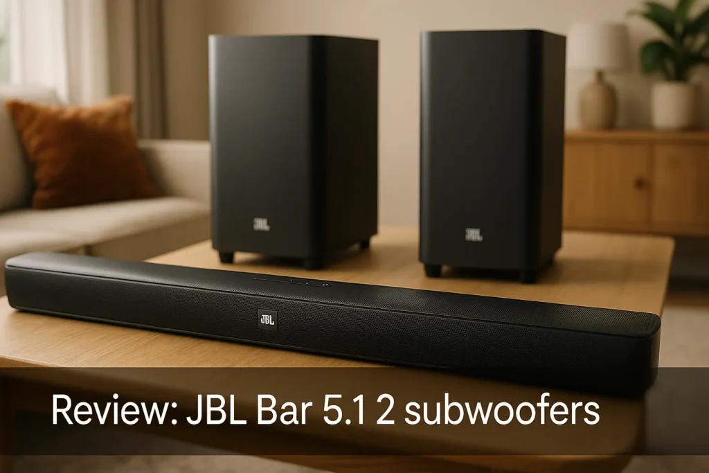 Principais Cinco JBL bar 5.1 2 subwoofer