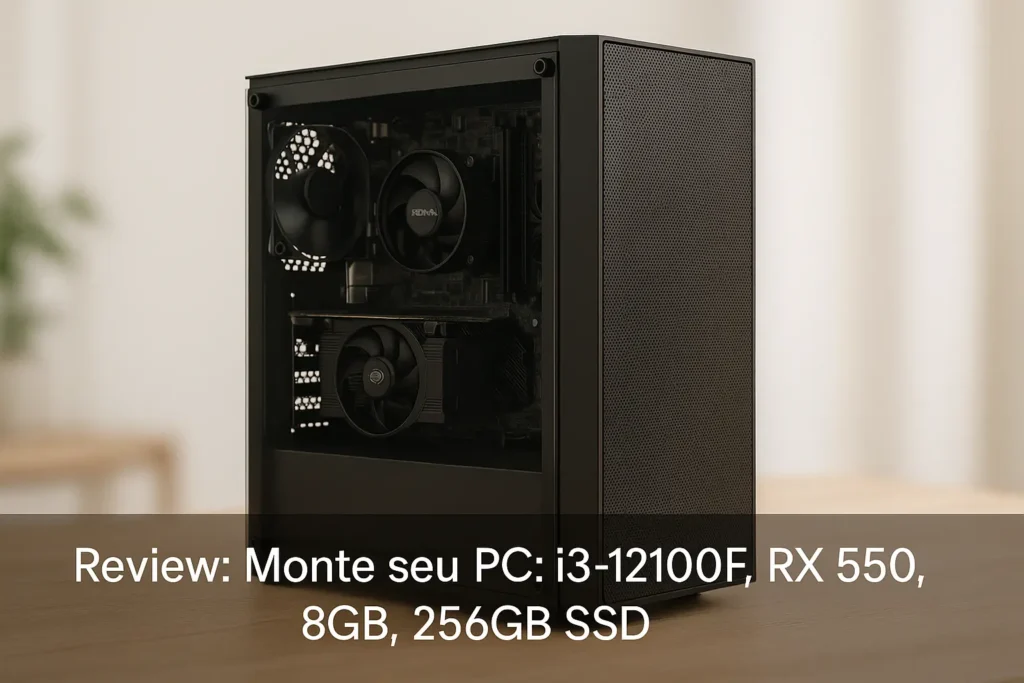 Monte seu PC: i3-12100F, RX 550, 8GB, 256GB SSD