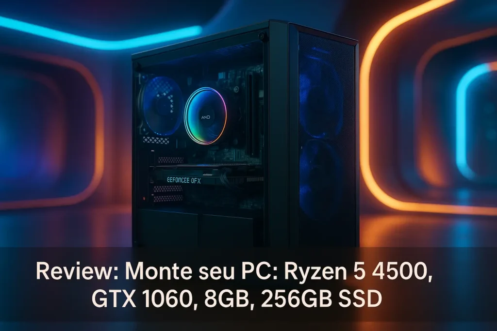 Monte seu PC: Ryzen 5 4500, GTX 1060, 8GB, 256GB SSD