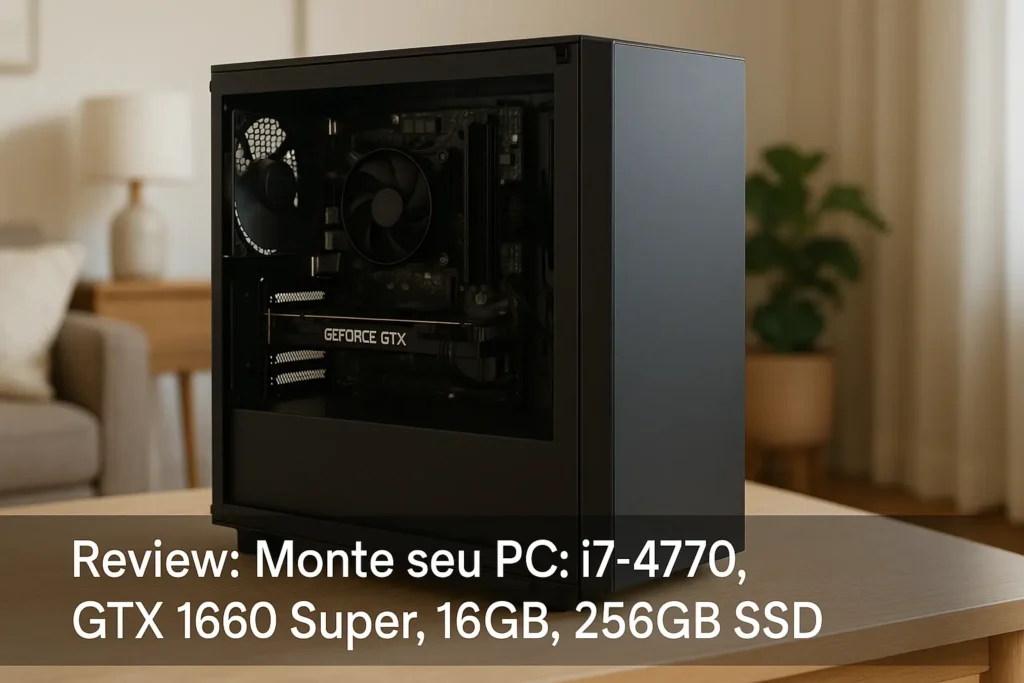 Monte seu PC: i7-4770, GTX 1660 Super, 16GB, 256GB SSD