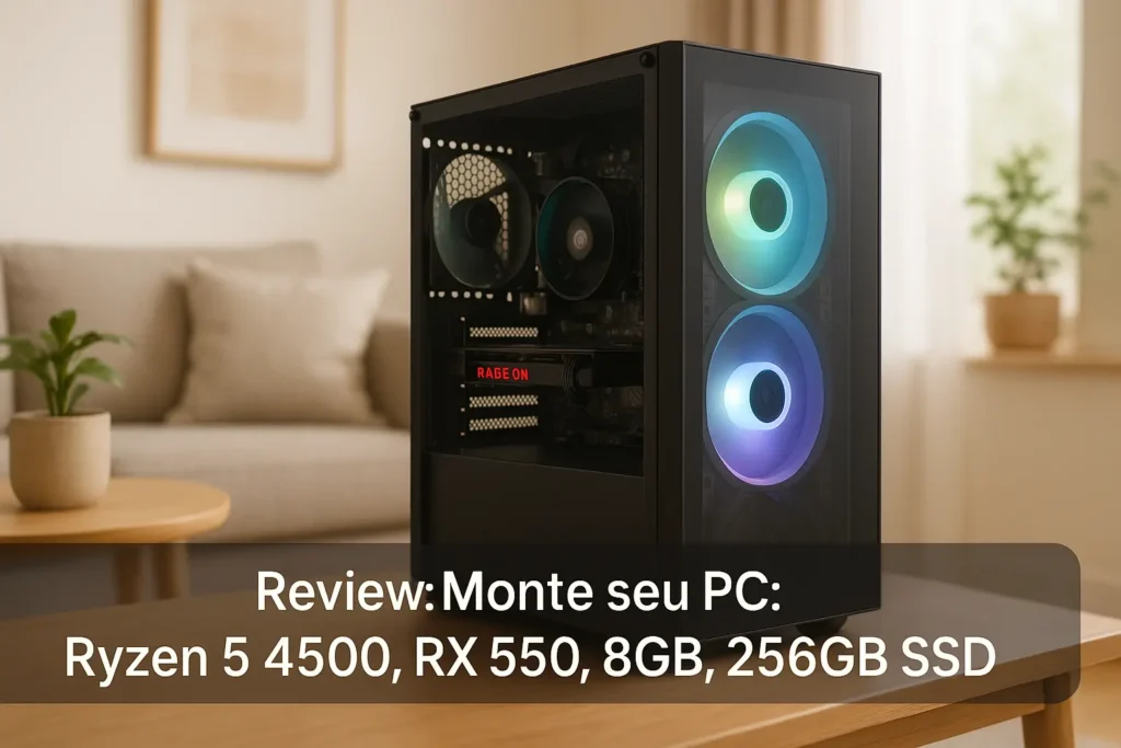 Monte seu PC: Ryzen 5 4500, RX 550, 8GB, 256GB SSD