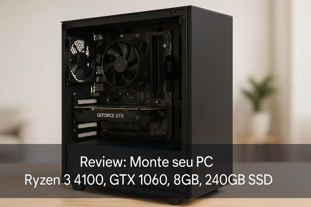 Monte seu PC: Ryzen 3 4100, GTX 1060, 8GB, 240GB SSD