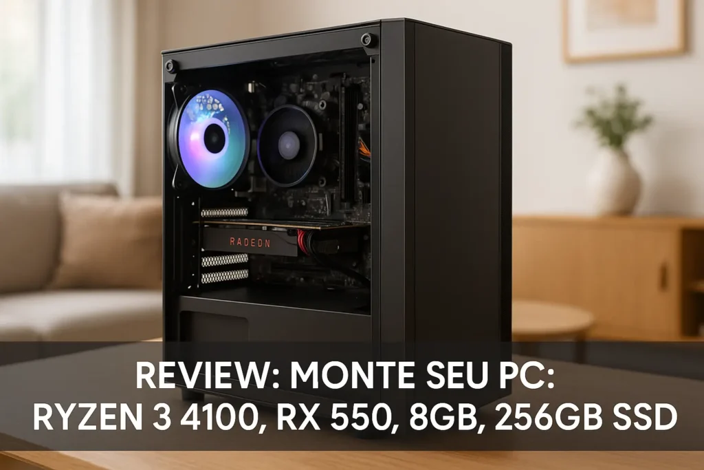 Monte seu PC: Ryzen 3 4100, RX 550, 8GB, 256GB SSD