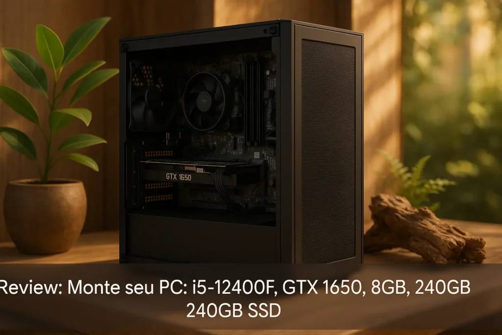 Monte seu PC: i5-12400F, GTX 1650, 8GB, 240GB SSD