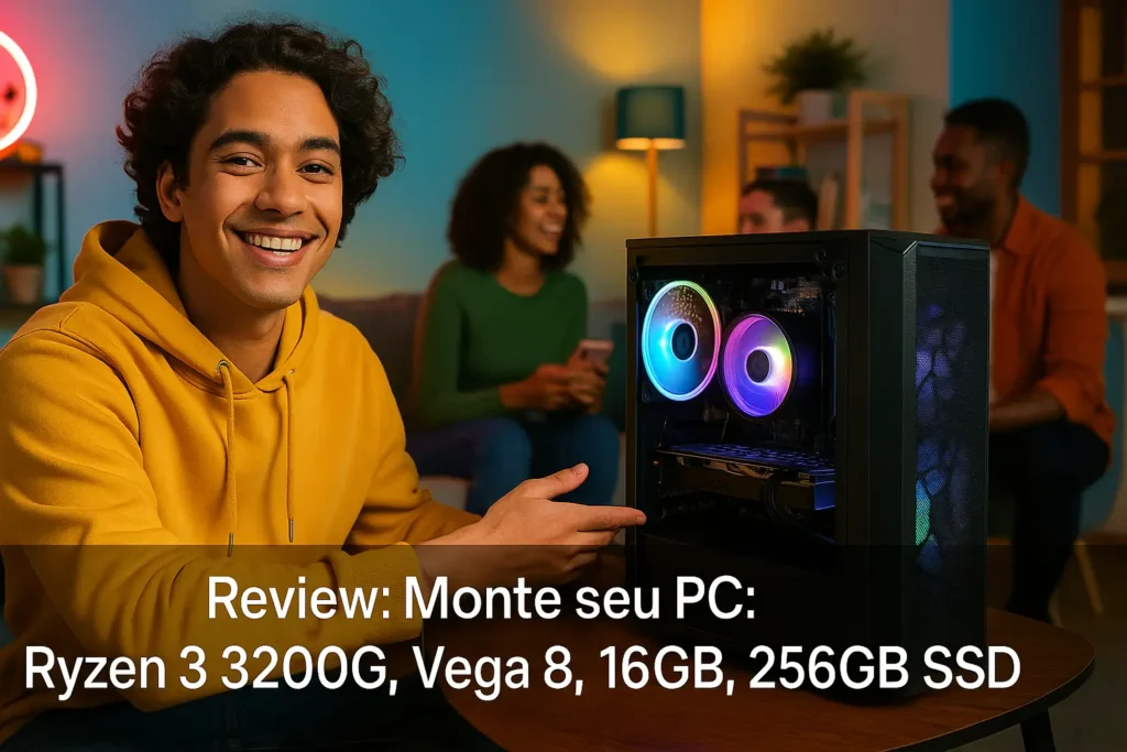 Monte seu PC: Ryzen 3 3200G, Vega 8, 16GB, 256GB SSD