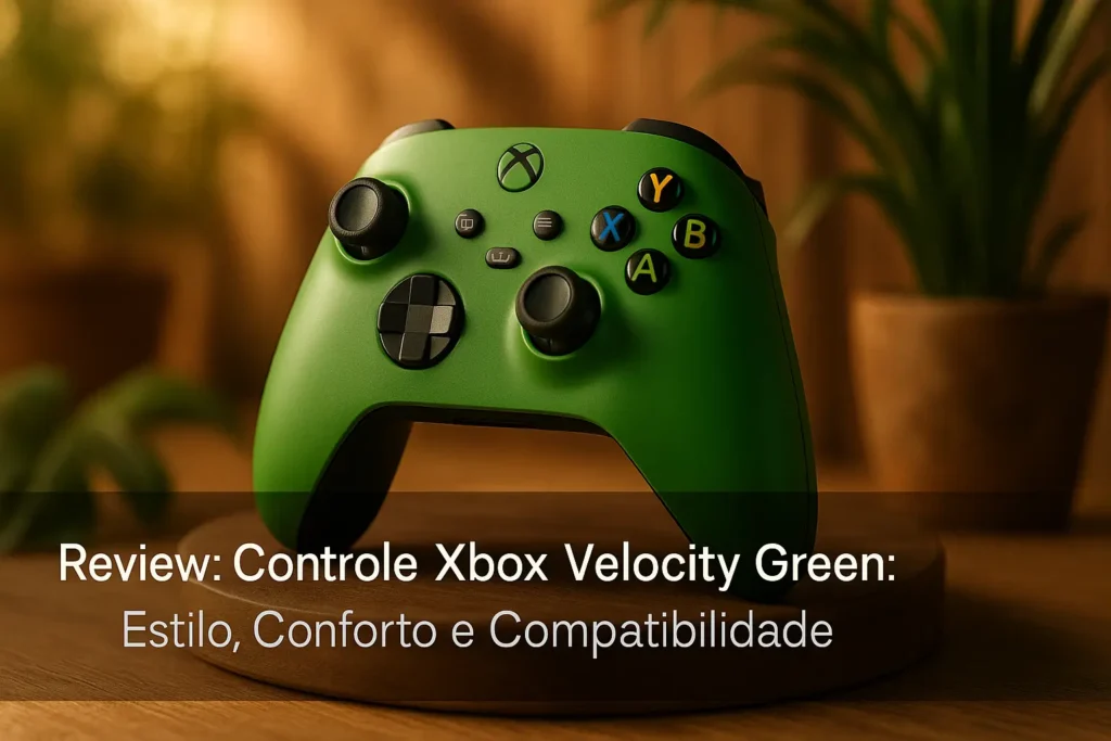 Controle Xbox Velocity Green: Estilo, Conforto e Compatibilidade