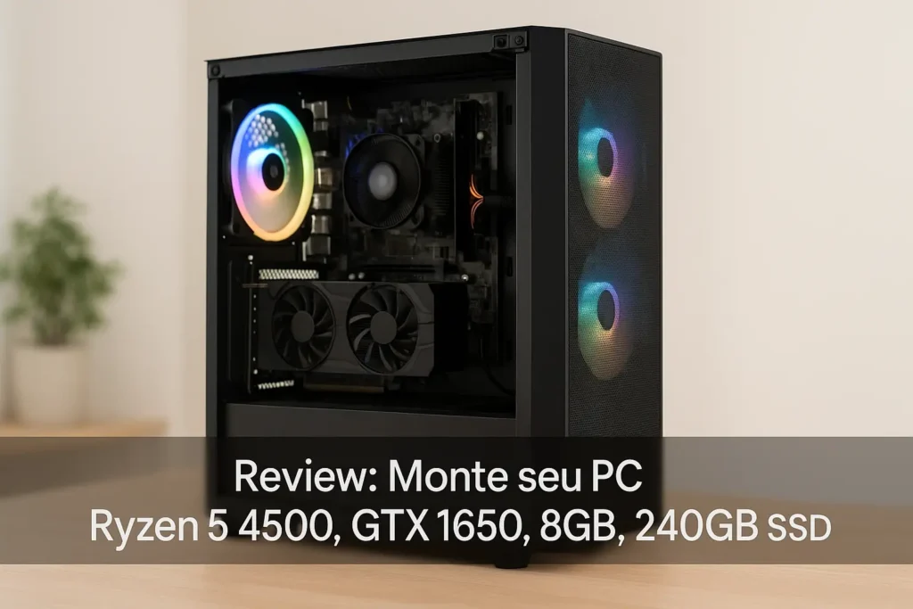 Monte seu PC: Ryzen 5 4500, GTX 1650, 8GB, 240GB SSD