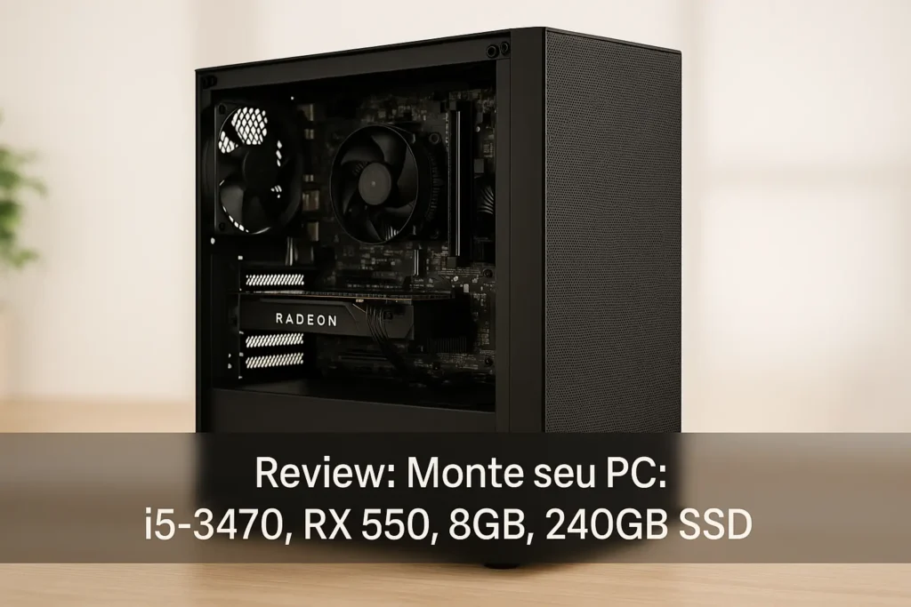 Monte seu PC: i5-3470, RX 550, 8GB, 240GB SSD