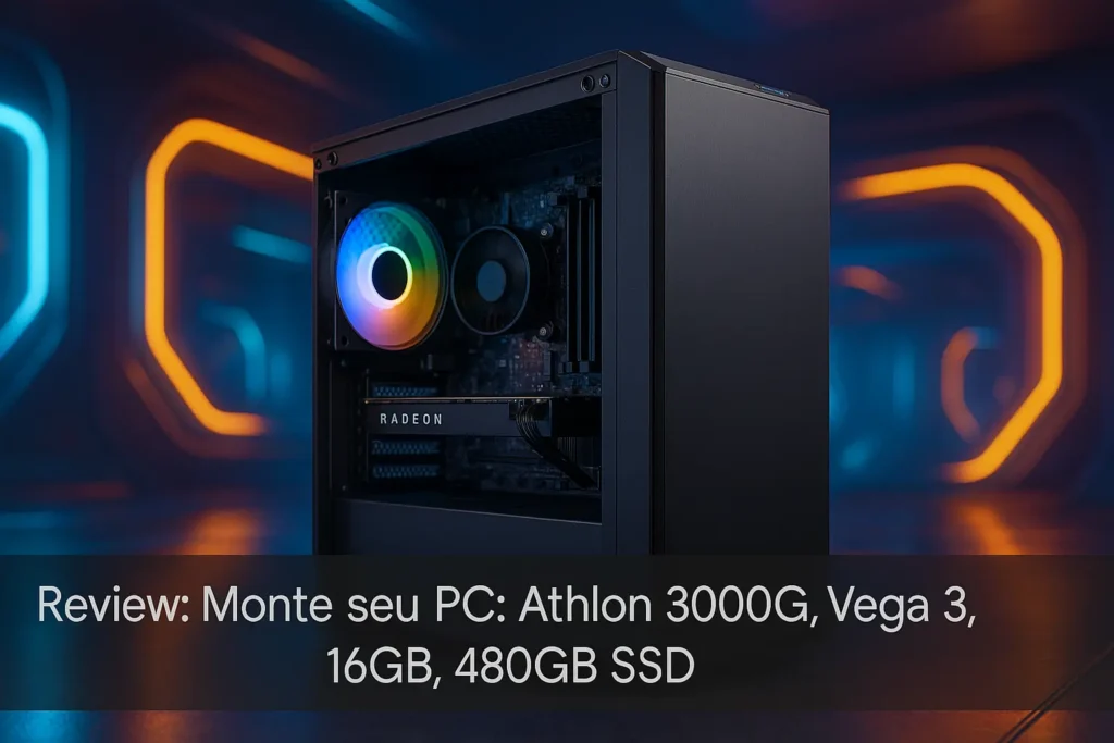 Monte seu PC: Athlon 3000G, Vega 3, 16GB, 480GB SSD