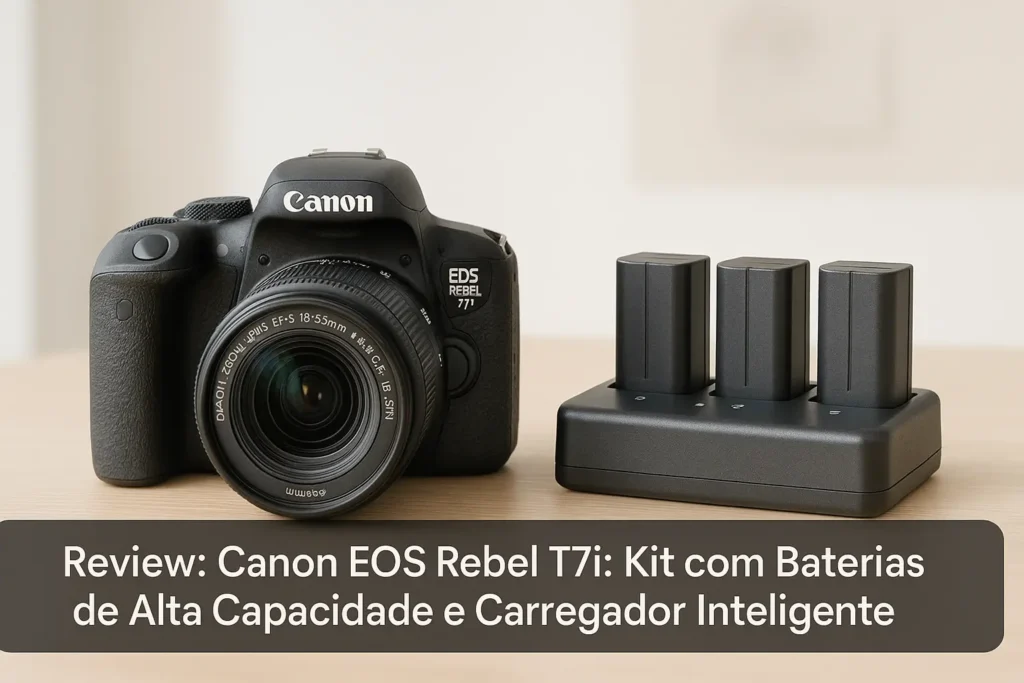 Canon EOS Rebel T7i: Kit com Baterias de Alta Capacidade e Carregador Inteligente