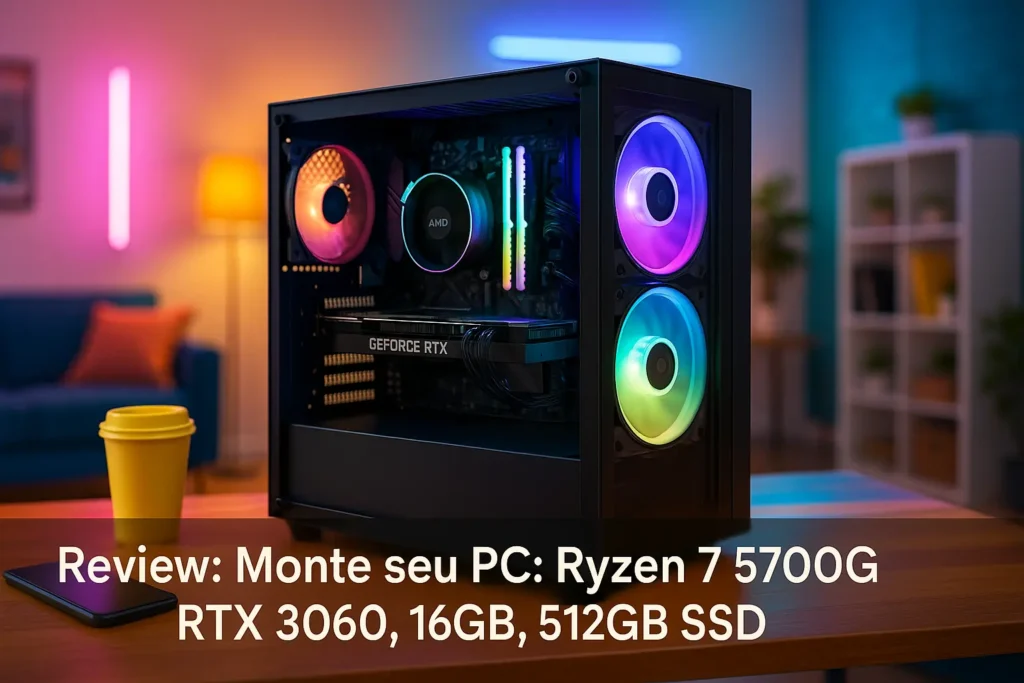 Monte seu PC: Ryzen 7 5700G, RTX 3060, 16GB, 512GB SSD