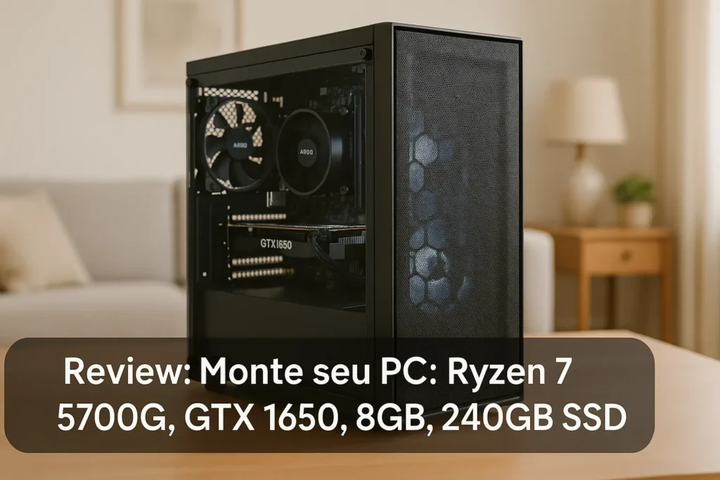 Monte seu PC: Ryzen 7 5700G, GTX 1650, 8GB, 240GB SSD