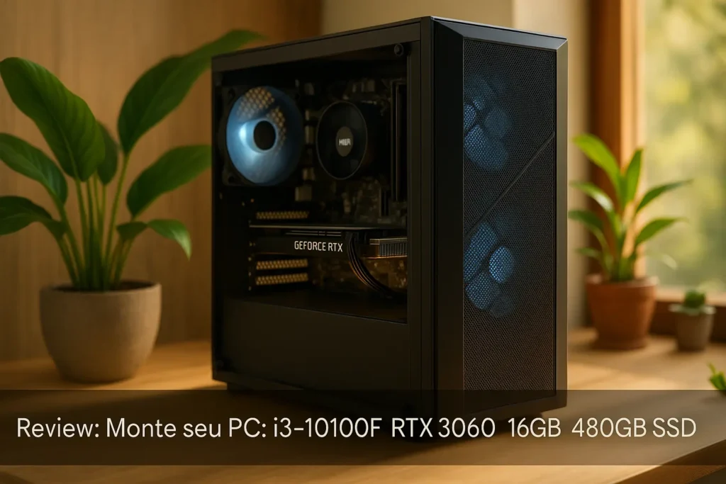 Monte seu PC: i3-10100F, RTX 3060, 16GB, 480GB SSD