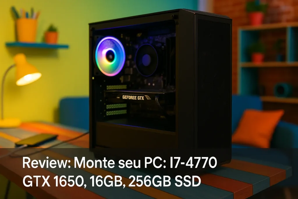 Monte seu PC: i7-4770, GTX 1650, 16GB, 256GB SSD