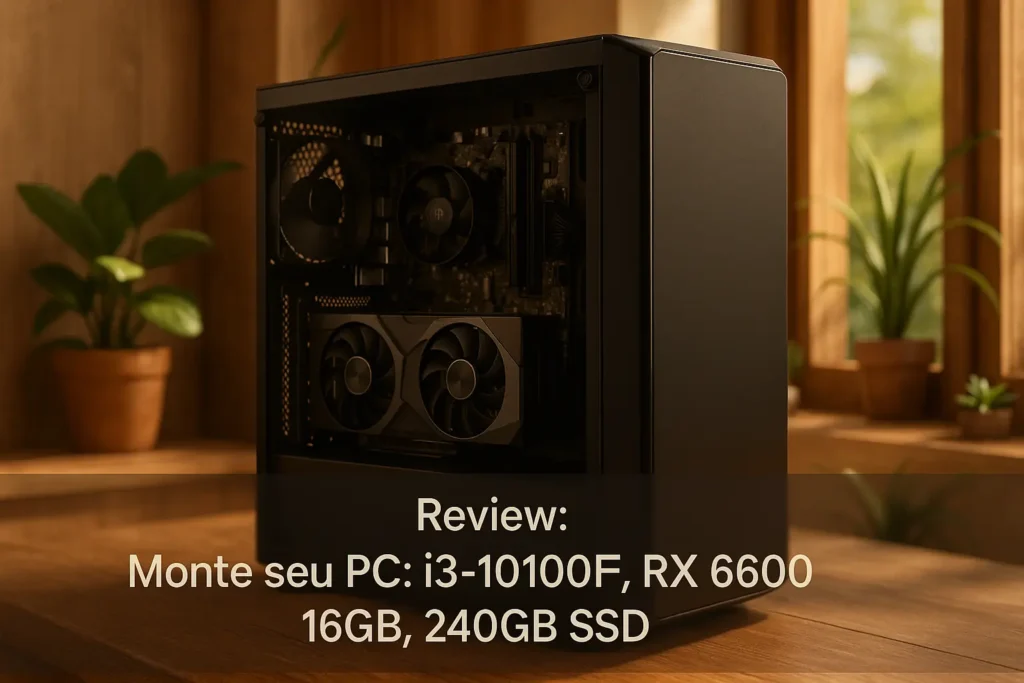 Monte seu PC: i3-10100F, RX 6600, 16GB, 240GB SSD
