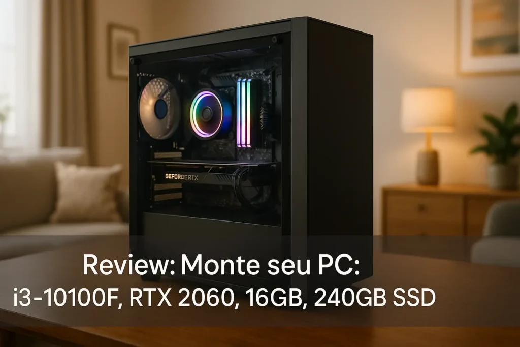 Monte seu PC: i3-10100F, RTX 2060, 16GB, 240GB SSD