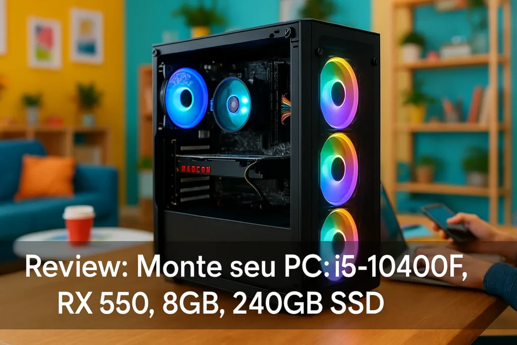 Monte seu PC: i5-10400F, RX 550, 8GB, 240GB SSD