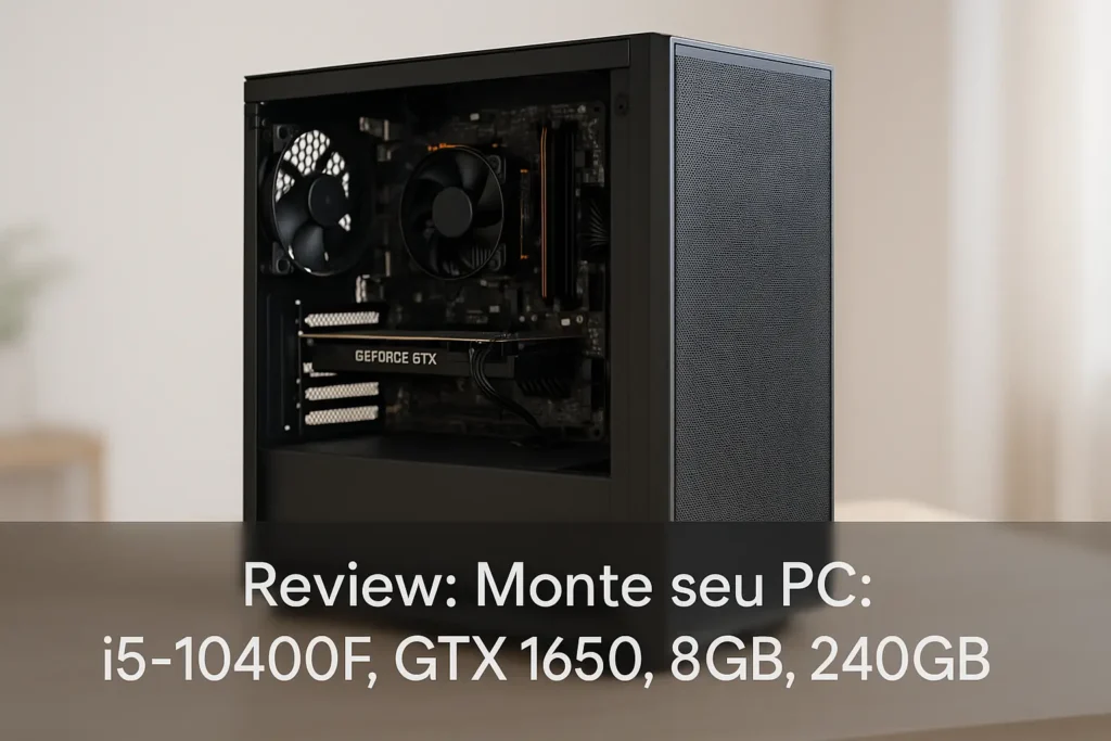 Monte seu PC: i5-10400F, GTX 1650, 8GB, 240GB SSD
