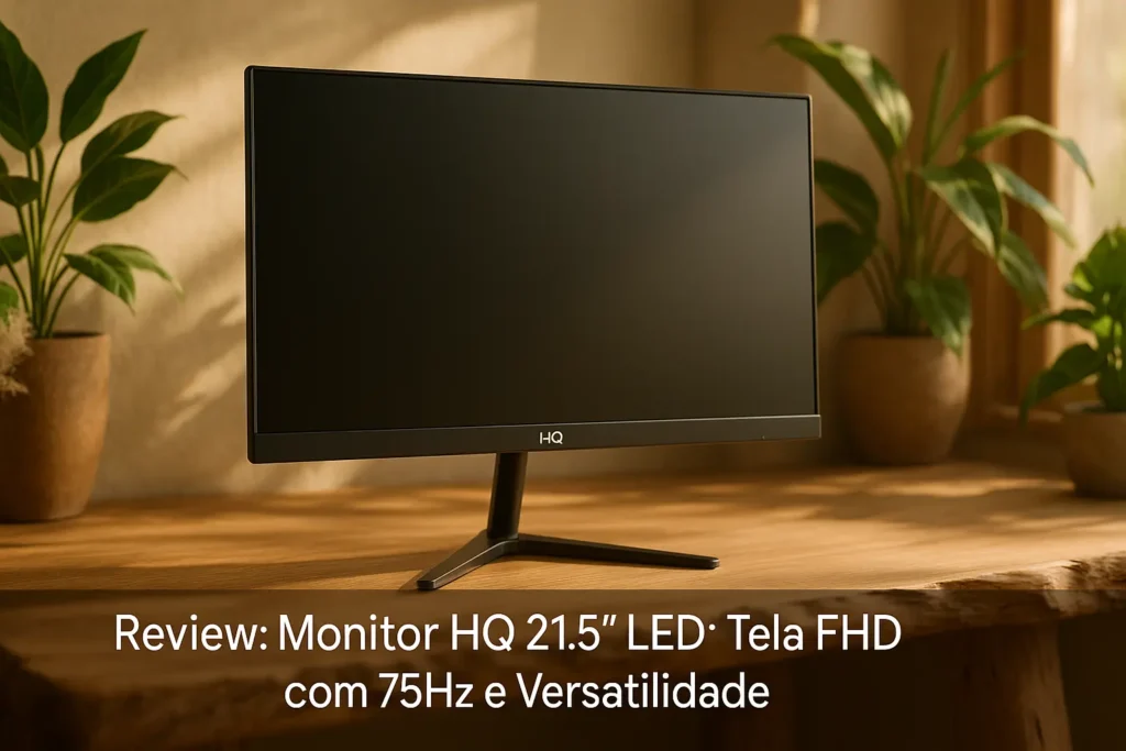 Monitor HQ 21.5" LED: Tela FHD com 75Hz e Versatilidade