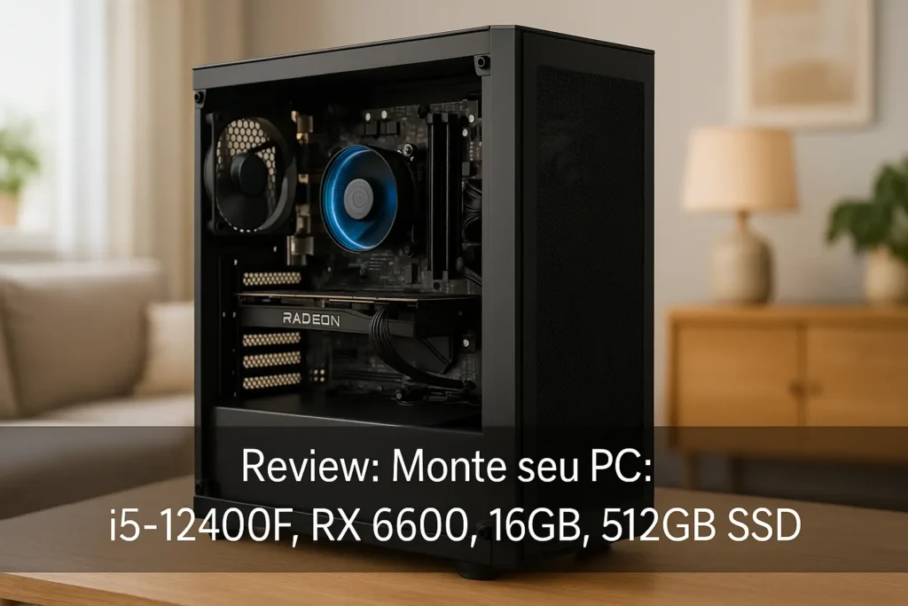 Monte seu PC: i5-12400F, RX 6600, 16GB, 512GB SSD