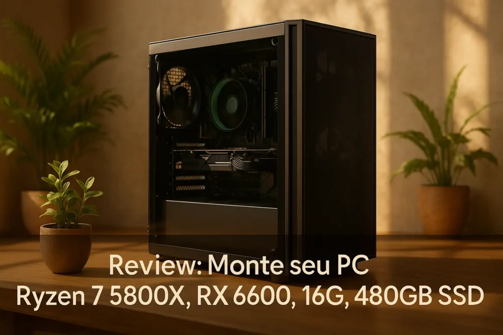 Monte seu PC: Ryzen 7 5800X, RX 6600, 16GB, 480GB SSD