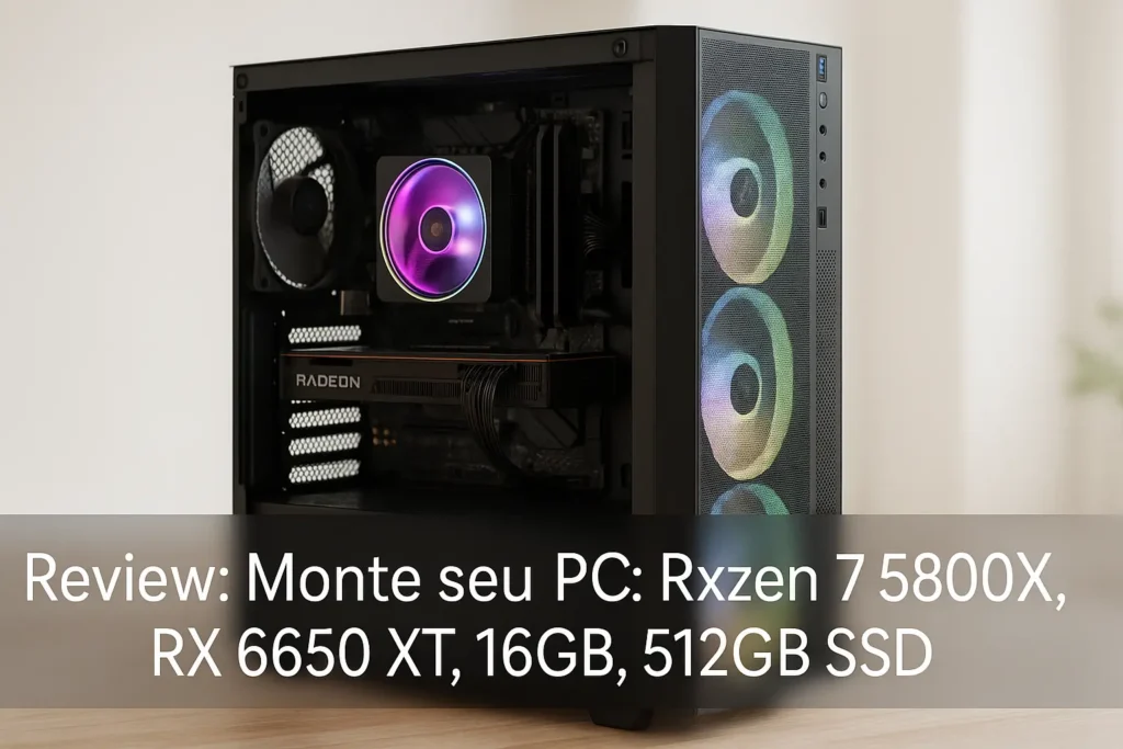 Monte seu PC: Ryzen 7 5800X, RX 6650 XT, 16GB, 512GB SSD