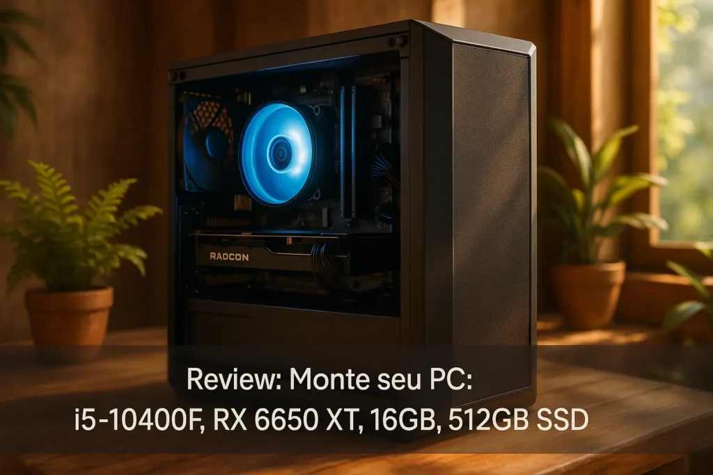 Monte seu PC: i5-10400F, RX 6650 XT, 16GB, 512GB SSD