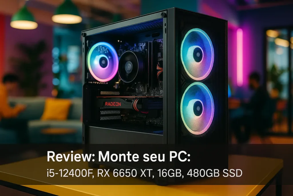 Monte seu PC: i5-12400F, RX 6650 XT, 16GB, 480GB SSD
