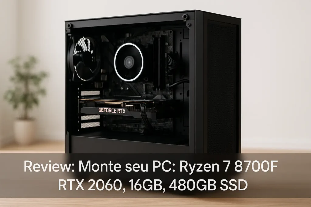 Monte seu PC: Ryzen 7 8700F, RTX 2060, 16GB, 480GB SSD