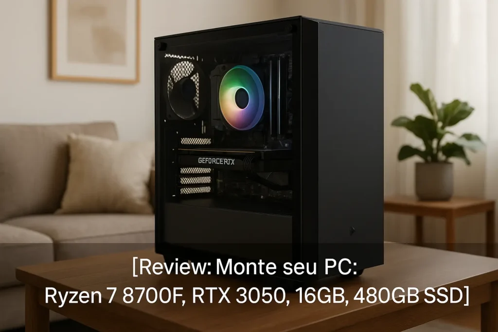 Monte seu PC: Ryzen 7 8700F, RTX 3050, 16GB, 480GB SSD