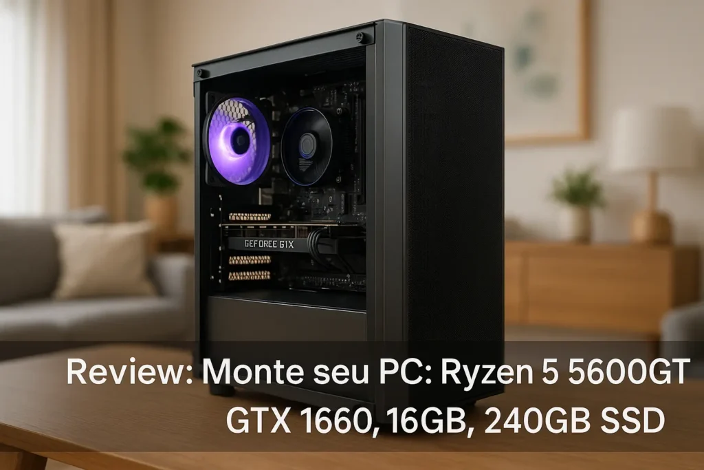 Monte seu PC: Ryzen 5 5600GT, GTX 1660, 16GB, 240GB SSD