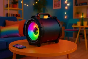 Caixa de Som Bazooka Multilaser SP600: som potente com visual vibrante