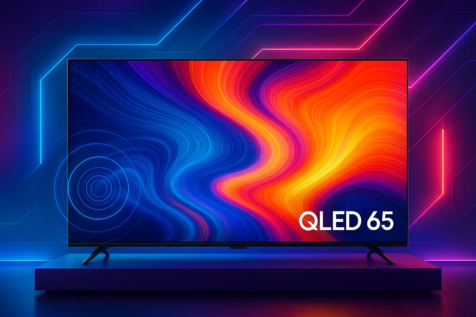 Fast Smart TV QLED 65'': imagem imersiva com som potente
