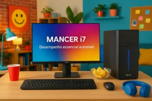 Computador Mancer i7 com monitor: desempenho essencial acessível