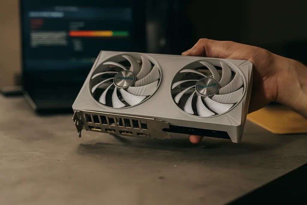 Foto feita durante o review GIGABYTE GeForce RTX 5060 Ti